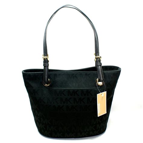 michael kors purse with signature|michael kors black signature handbag.